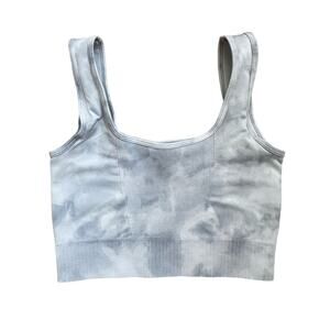 Bella‎ Seamless|Crop Tank Top|Ribbed|Light Blue|SZ S